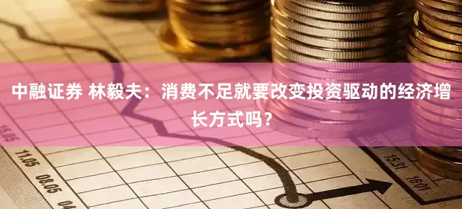 中融证券 林毅夫：消费不足就要改变投资驱动的经济增长方式吗？